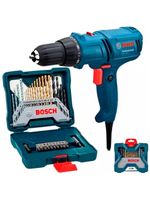 Parafusadeira e Furadeira Elétrica 400W 3/8 POL GSR 7-14E + Estojo 34 Peças X-Line Titânio BOSCH