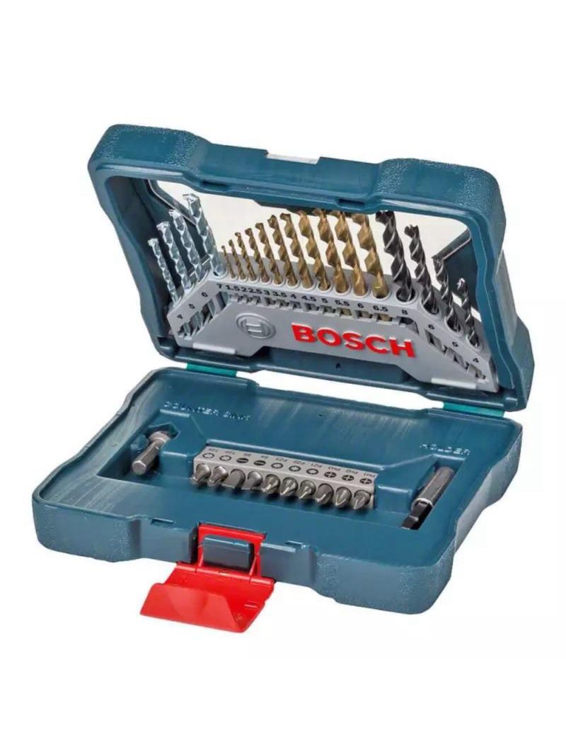 Parafusadeira e Furadeira Elétrica 400W 3/8 POL GSR 7-14E + Estojo 34 Peças X-Line Titânio BOSCH