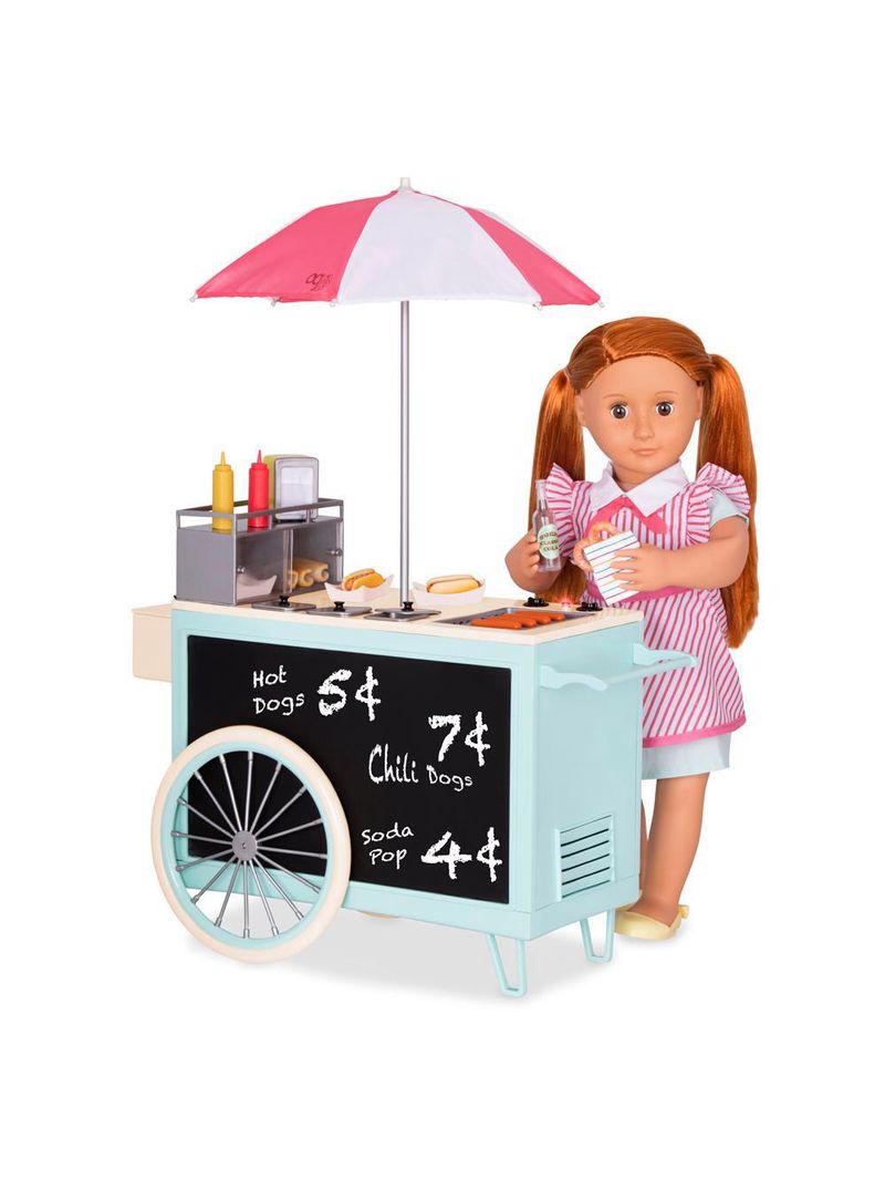 Carrinho de cachorro quente retrô our generation