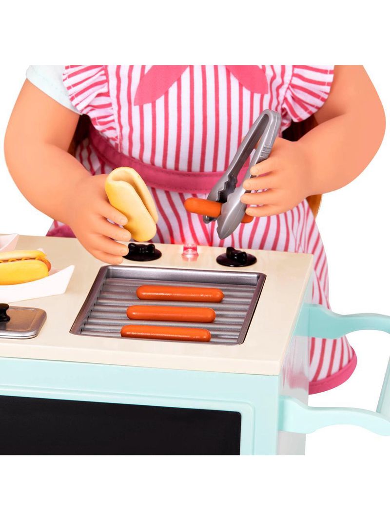 Carrinho de cachorro quente retrô our generation