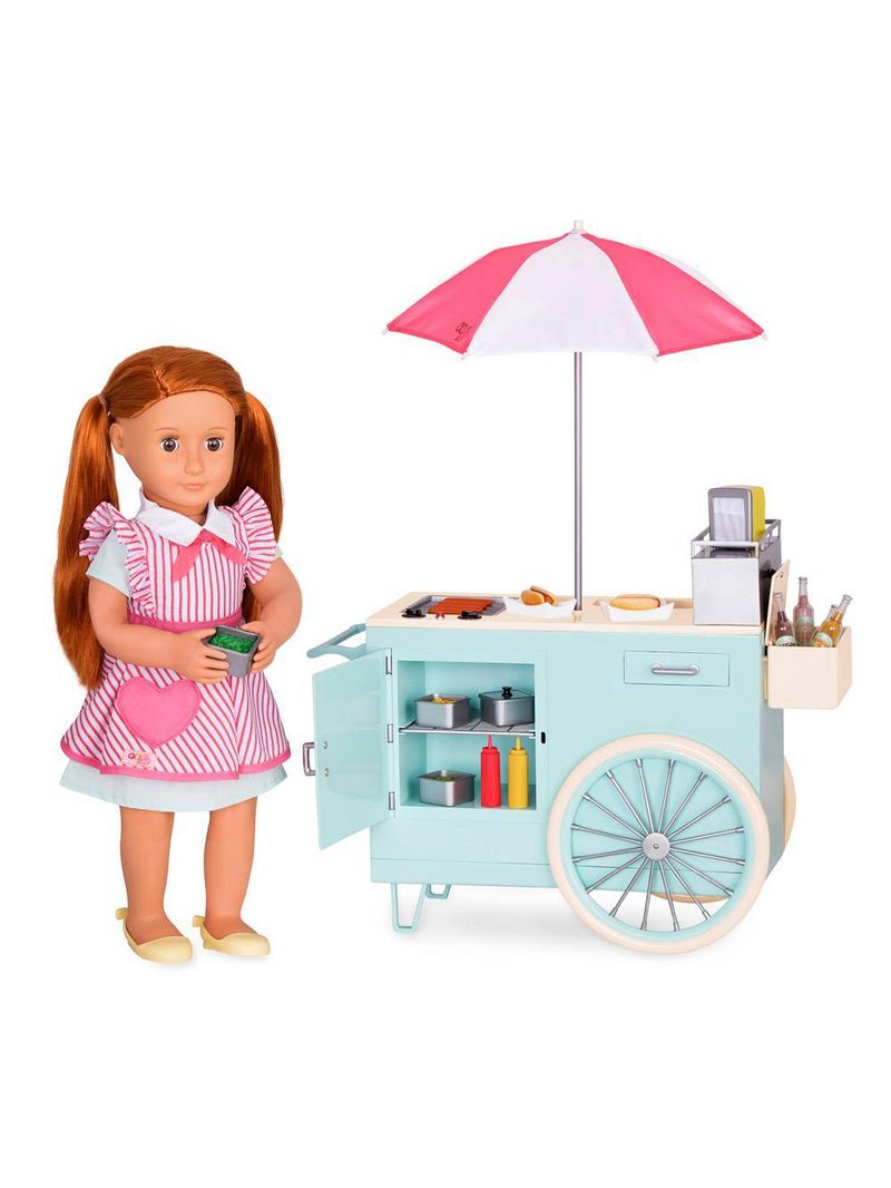 Carrinho de cachorro quente retrô our generation