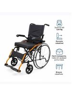 Cadeira de Rodas Dellamed em Alumínio até 120KG D600 POP