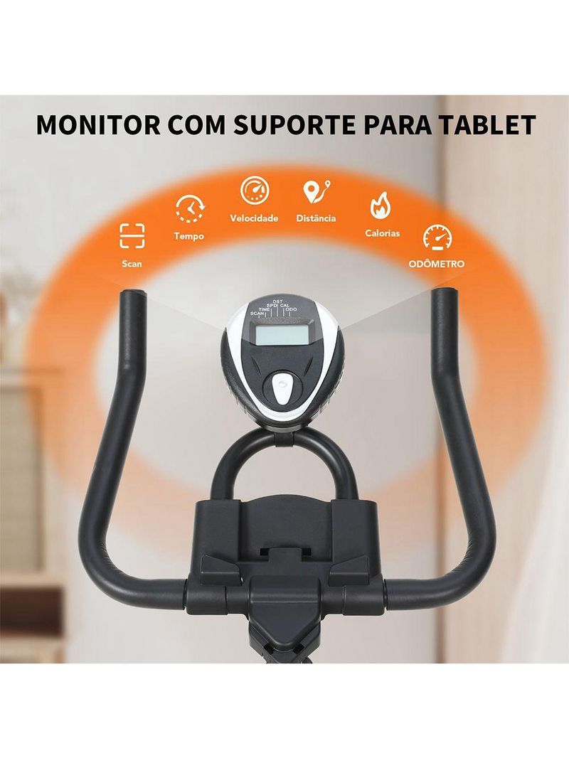 Bicicleta Ergométrica Spinning Gallant Power X Mecânica Ate 120kg Roda De Inercia 6kg (GSB06HBTB-PT)