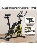Bicicleta Ergométrica Spinning Gallant Power X Mecânica Ate 120kg Roda De Inercia 6kg (GSB06HBTB-PT)