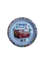 Conjunto carros, pratos,  caneca, garrafa, talheres - nt