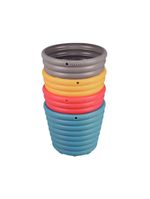 Conjunto de cachepôs vasos em plástico colorido 1,7l 4pçs - tramontina
