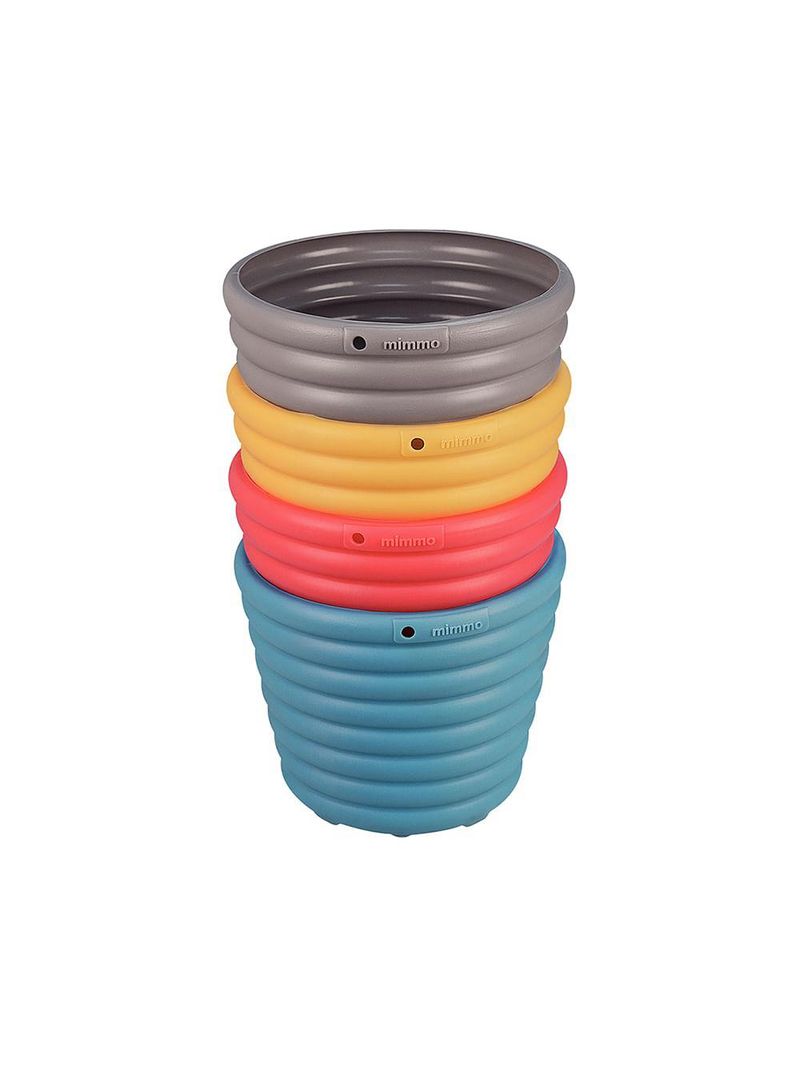 Conjunto de cachepôs vasos em plástico colorido 1,7l 4pçs - tramontina