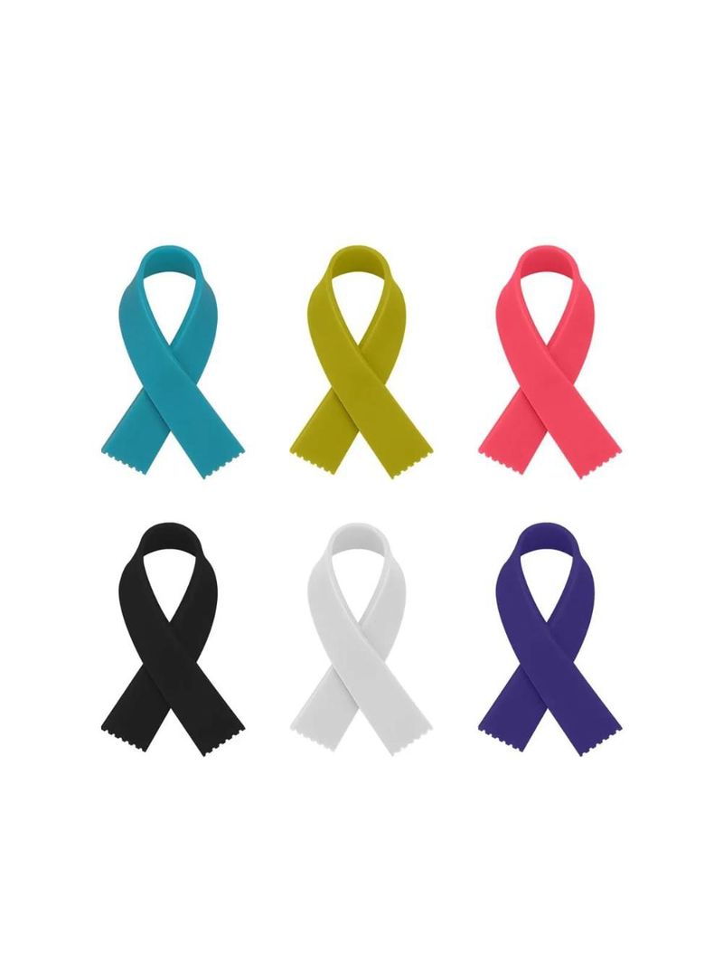 Conjunto elegante 6 marcadores laço taças de vinho e drinks