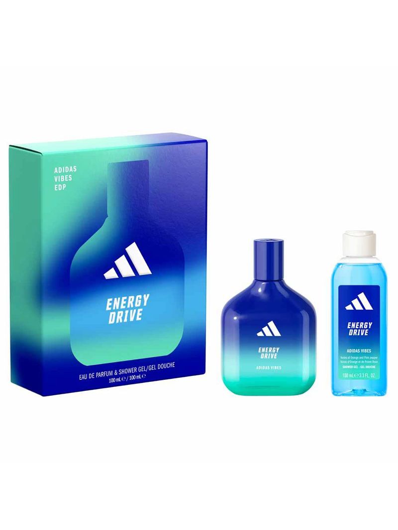 Coffret adidas vibes energy drive kit - perfume masculino + shower gel