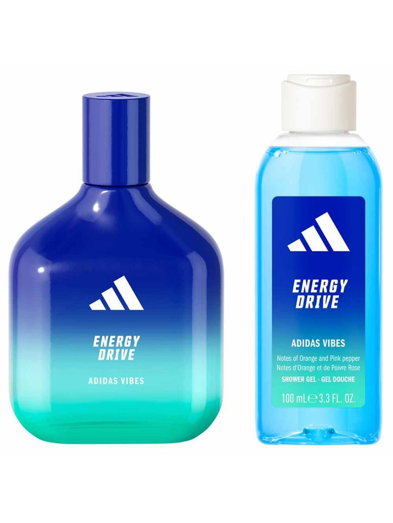Coffret adidas vibes energy drive kit - perfume masculino + shower gel