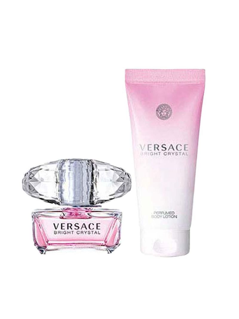 Versace bright crystal edt kit - perfume feminino + body lotion