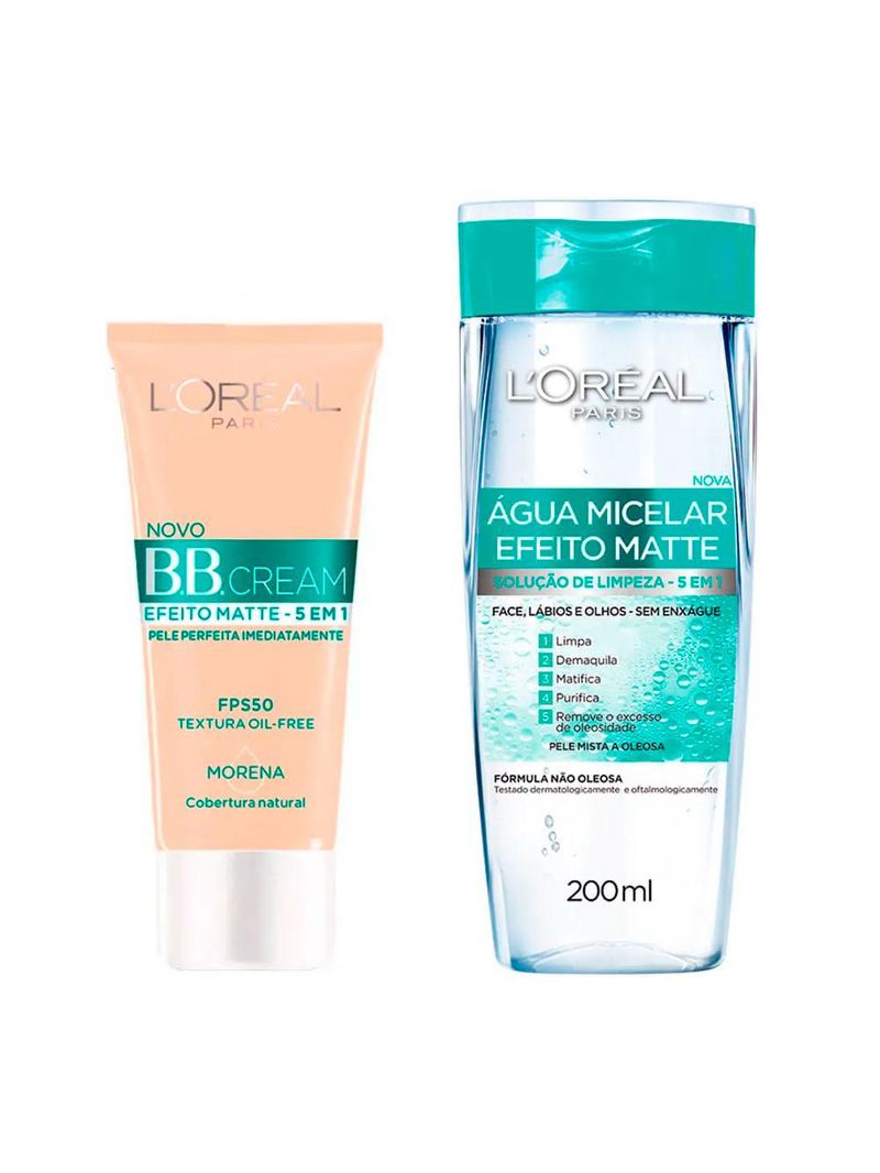 L'oréal paris kit skin care - Água micelar + bb cream claro