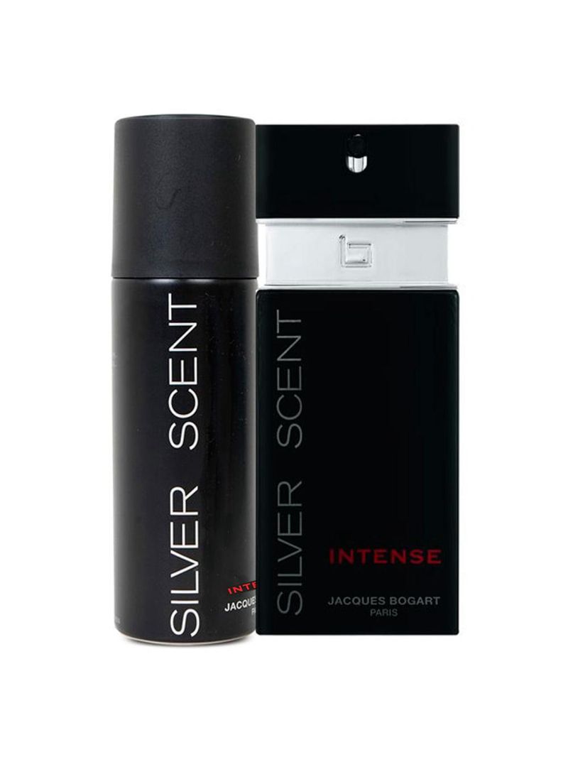 Kit silver scent intense jacques bogart - perfume masculino edt + desodorante