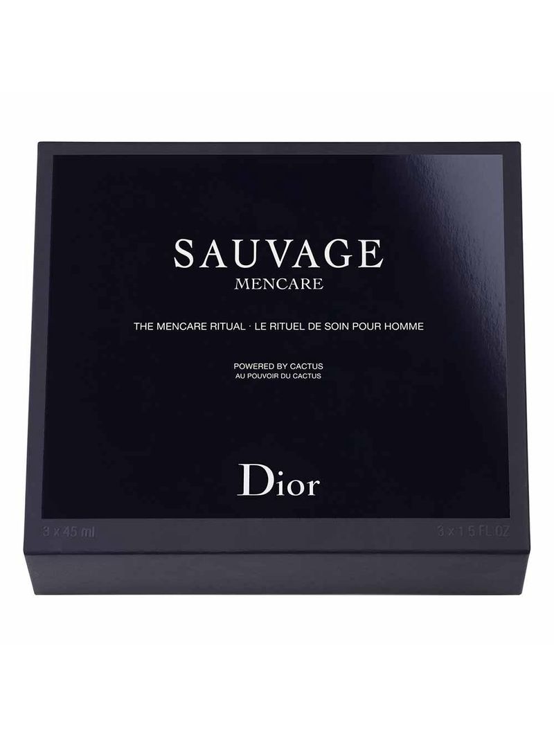 Dior sauvage skincare ritual kit - cleanser facial + loção facial + sérum