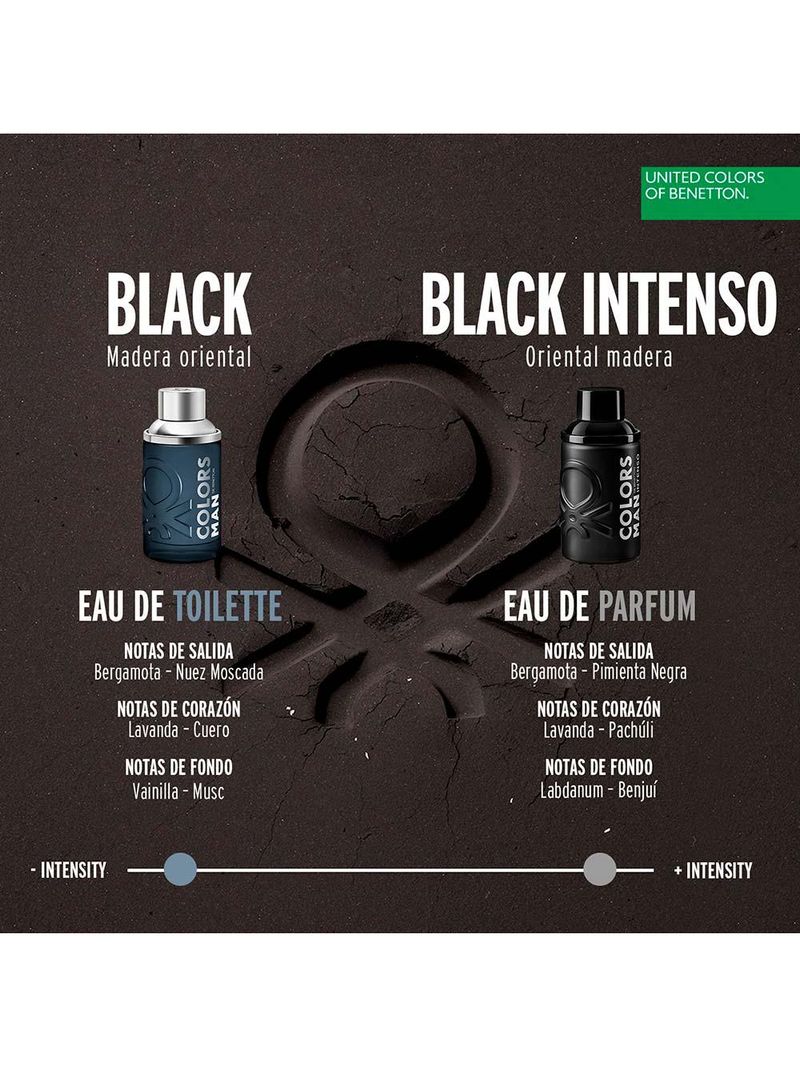 Benetton united colors black intenso perfume masculino - eau de parfum