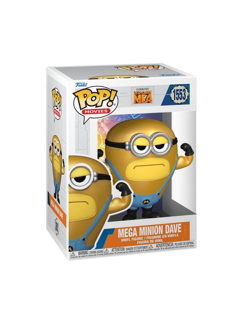 Funko mega minion dave, pop! movies, meu malvado favorito 4