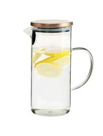 Jarra de vidro borosilicato com tampa bronze cobre 13l