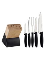 Jogo de facas cozinha gourmet cepo 6 pçs plenus tramontina