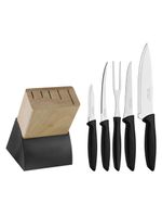 Jogo de facas cozinha gourmet cepo 6 pçs plenus tramontina