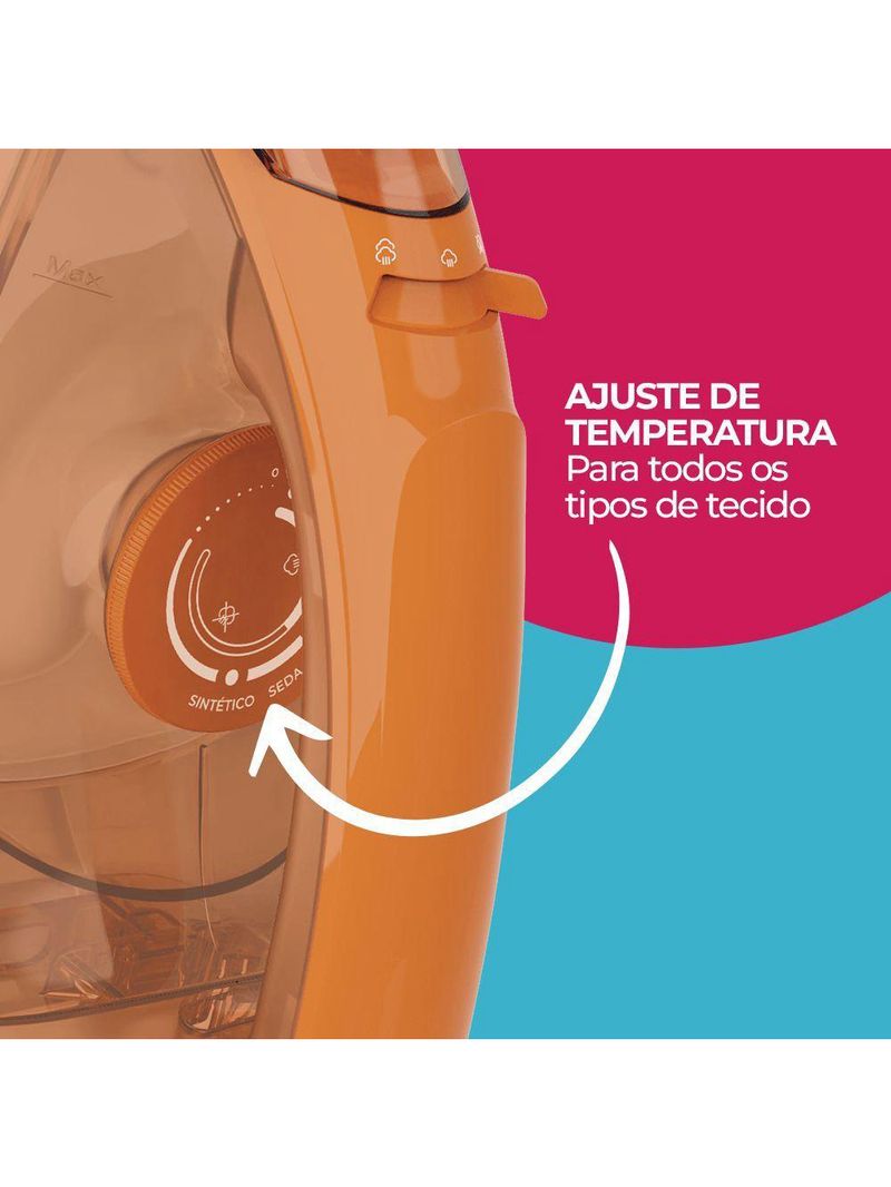Ferro De Passar Cadence 2 Em 1 Laranja 110V