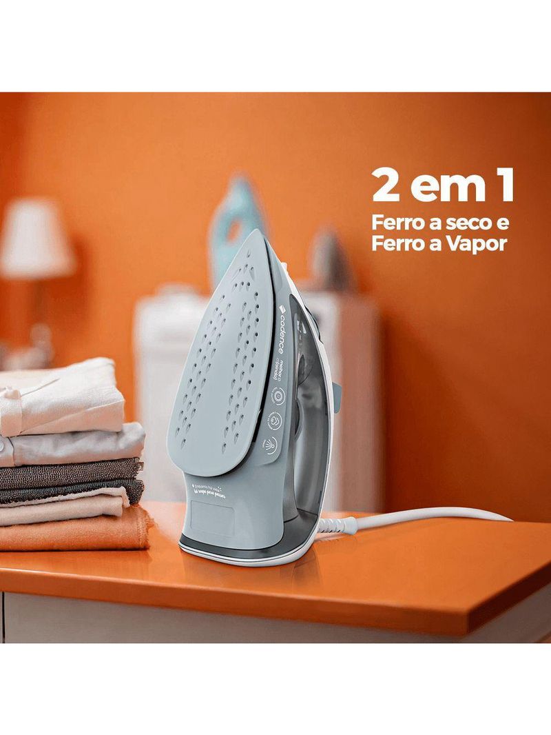 Ferro De Passar Cadence 2 Em 1 Cinza 220V