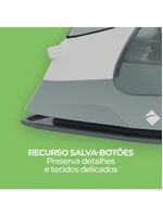Ferro De Passar Cadence 2 Em 1 Cinza 110V