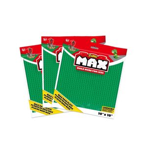 Kit com 3 bases de construção max, candide, 25x25cm verde