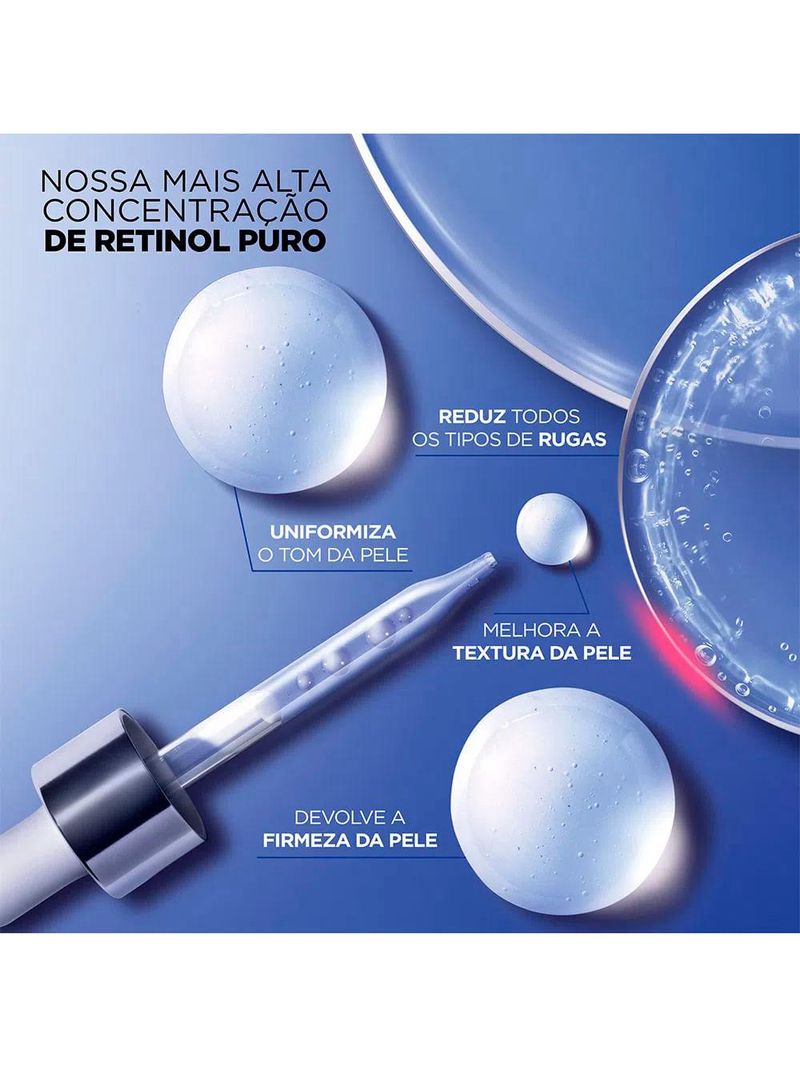 L’oréal paris revitalift kit – sérum facial antirrugas noturno retinol 30ml + creme facial anti-idade noturno hialurônico 49g