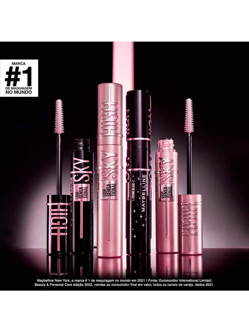 Máscara de cílios maybelline ny lash sensational sky high cosmic black lavável