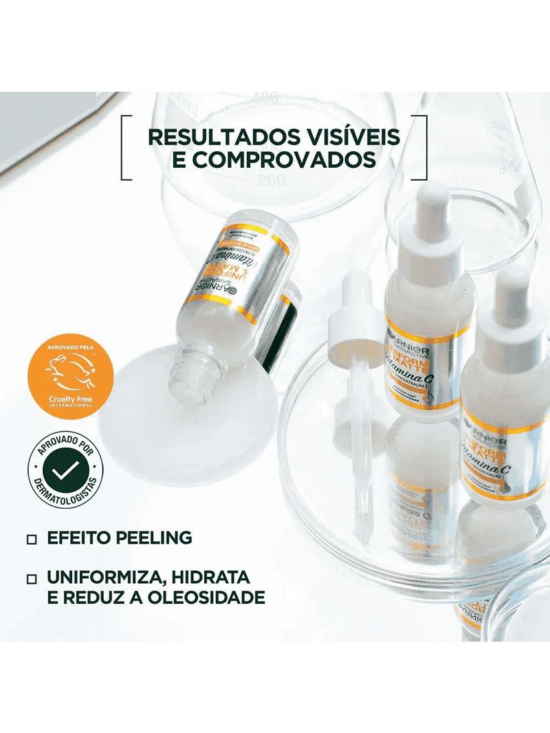 Garnier vitamina c kit – sérum facial efeito matte 30ml + gel de limpeza facial 150g