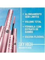 Garnier skin + maybelline kit – gel de limpeza facial uniform & matte vitamina c + máscara de cílios lash sensational sky high