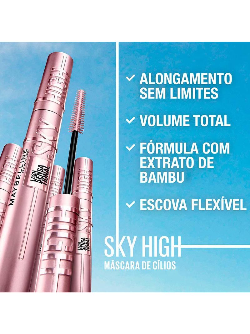 Garnier skin + maybelline kit – gel de limpeza facial uniform & matte vitamina c + máscara de cílios lash sensational sky high