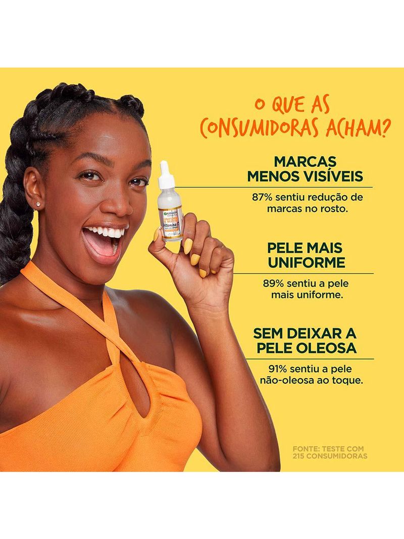 Garnier skin + maybelline kit – sérum facial  uniform & matte vitamina c  15ml + máscara de cílios