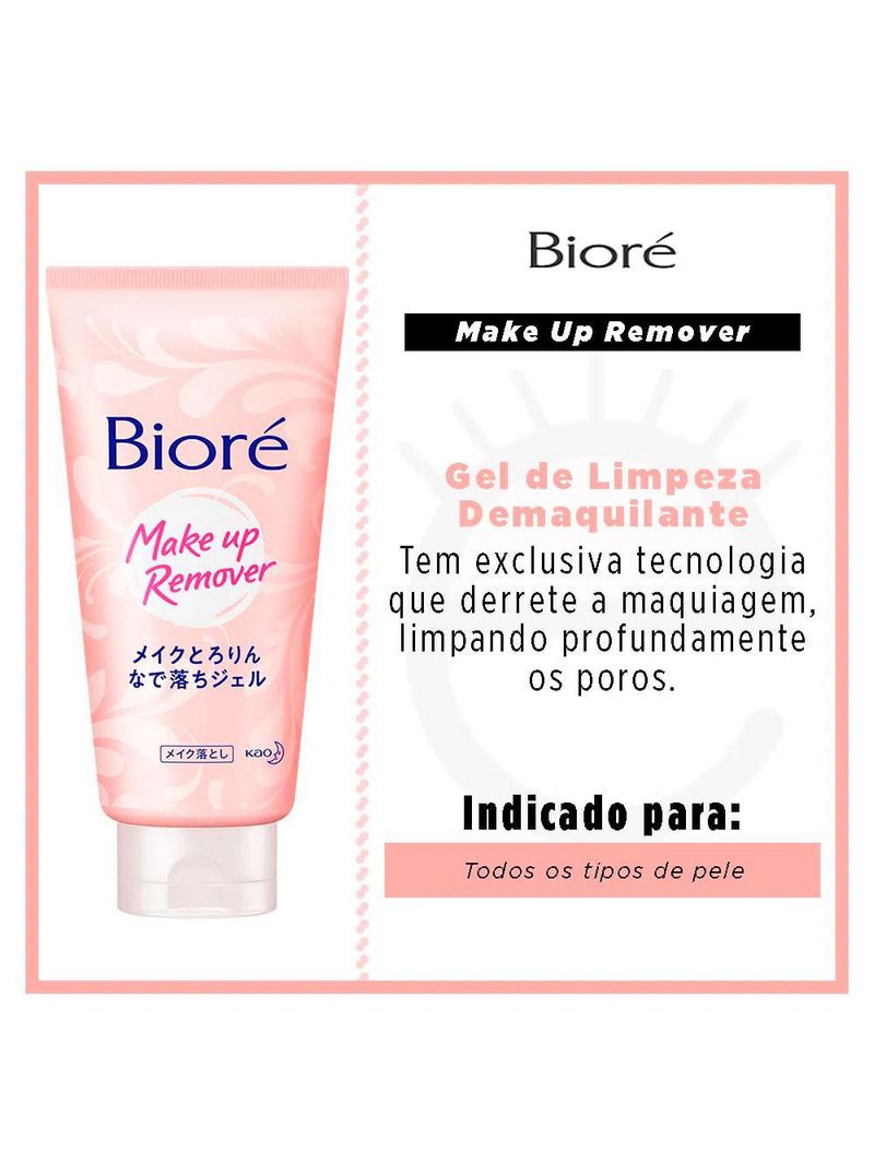 Bioré make up remover kit – demaquilante facial sérum de limpeza 230ml + gel demaquilante facial 170g