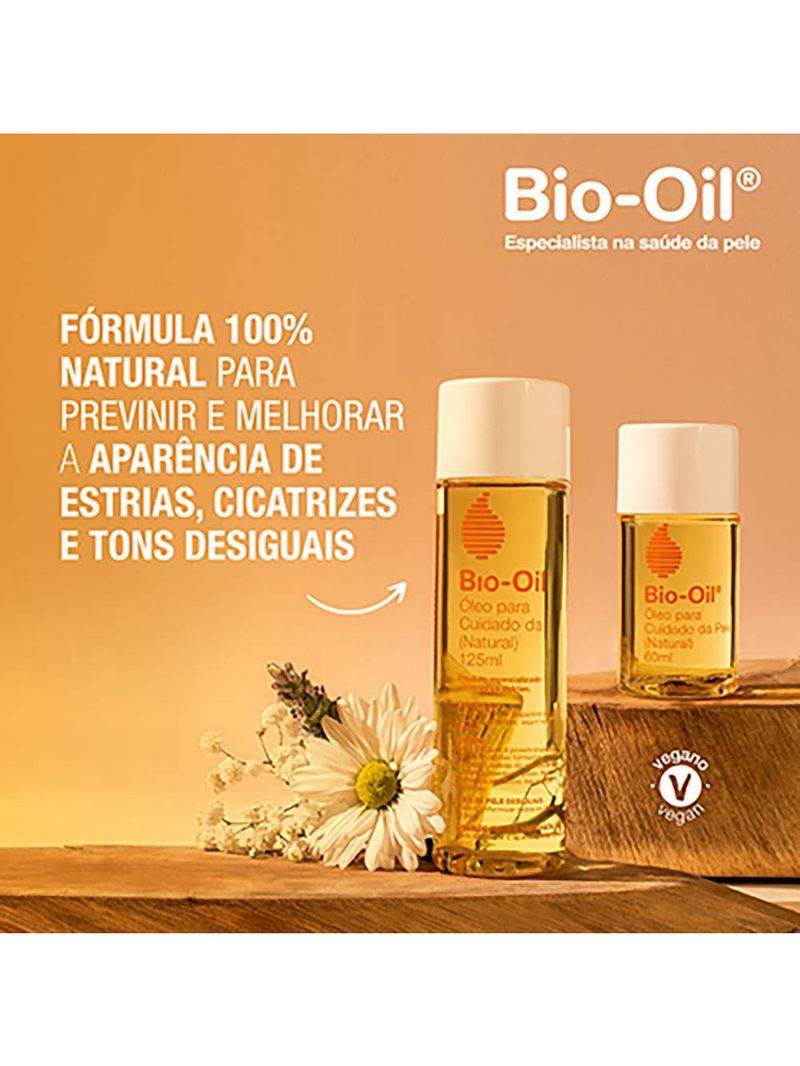 Óleo corporal bio oil natural