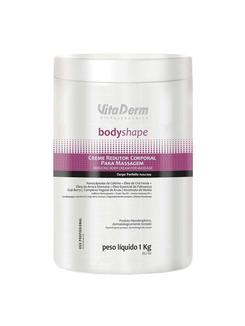 Creme redutor corporal vita derm – body shape profissional