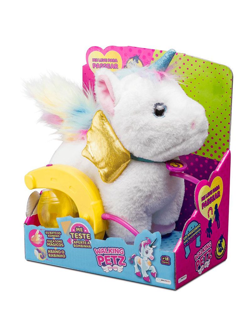 Walking petz unicórnio com som multikids - br1196