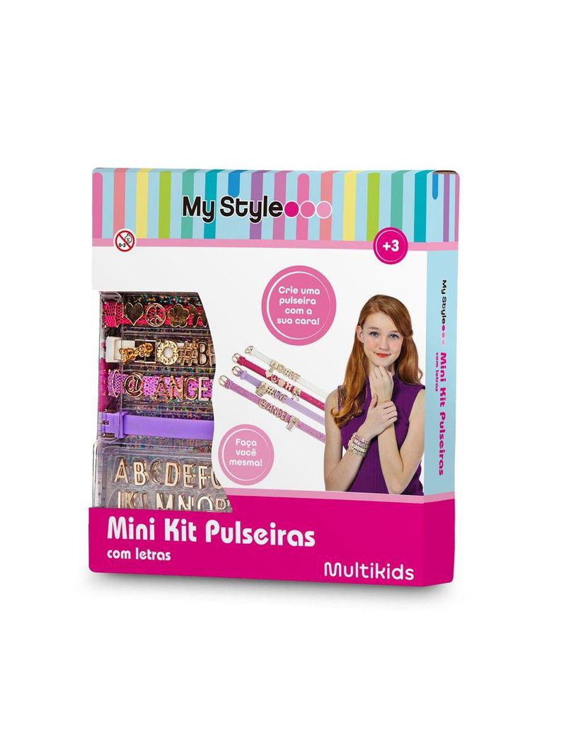 Pulseiras my style mini kit com letras para personalizar multikids - br100