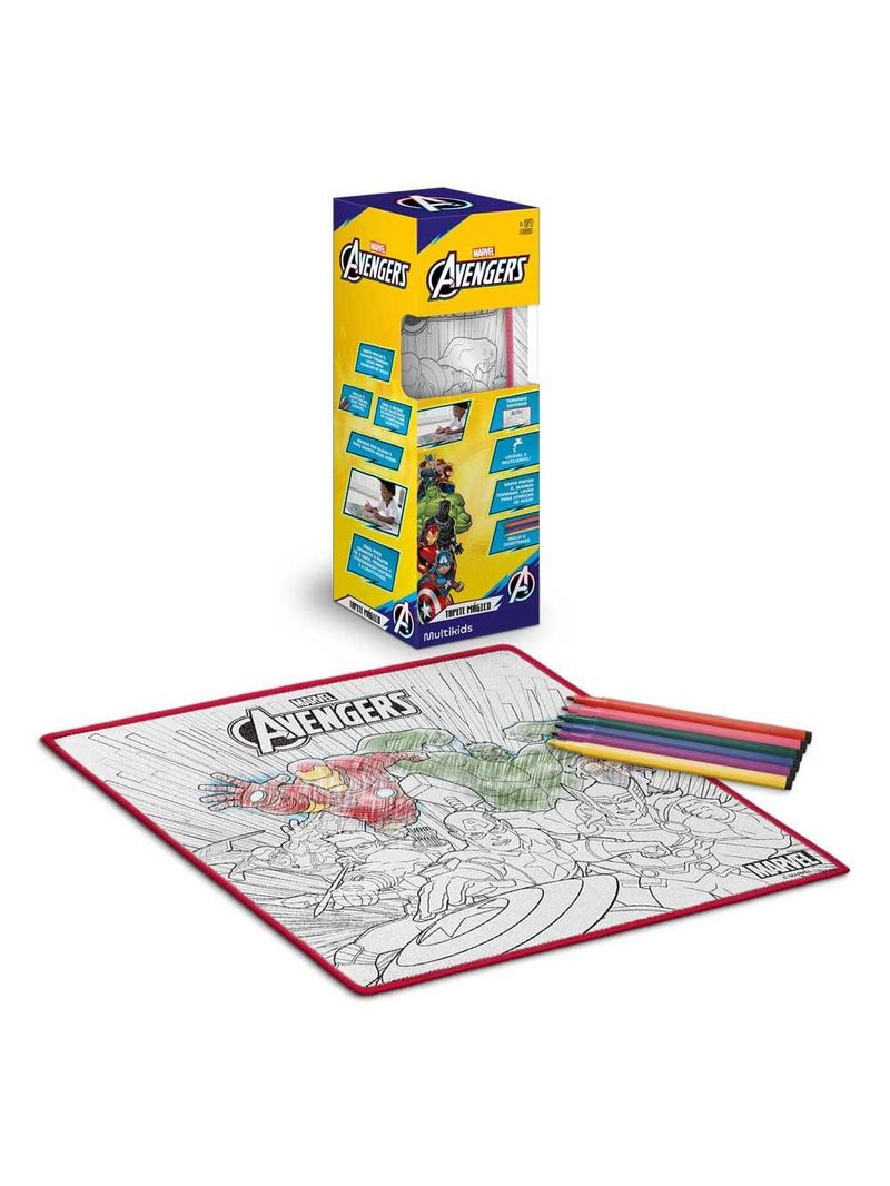 Tapete mágico acqua para colorir avengers multikids - br2385