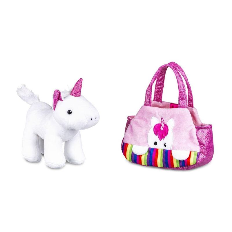 Pelúcia cutie handbags unicórnio rosa multikids - br1711
