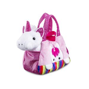 Pelúcia cutie handbags unicórnio rosa multikids - br1711
