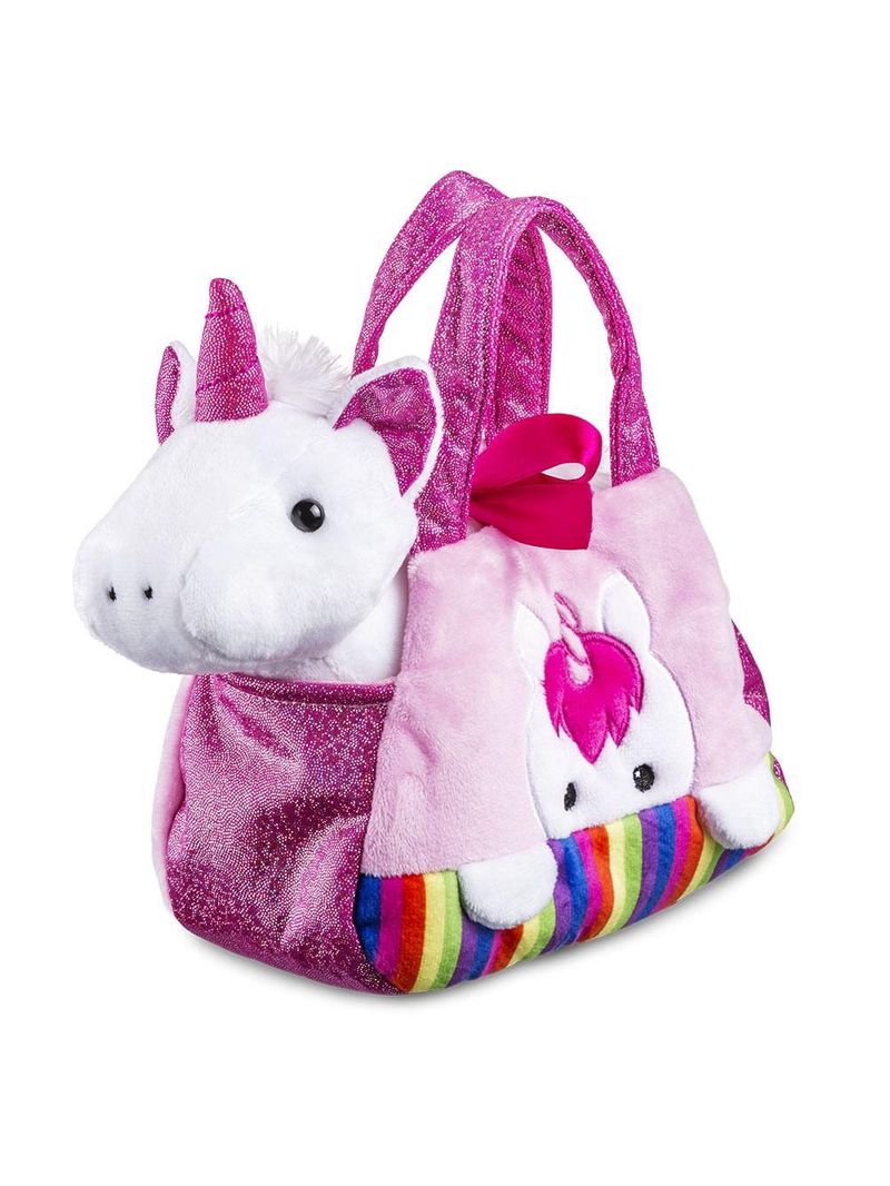 Pelúcia cutie handbags unicórnio rosa multikids - br1711