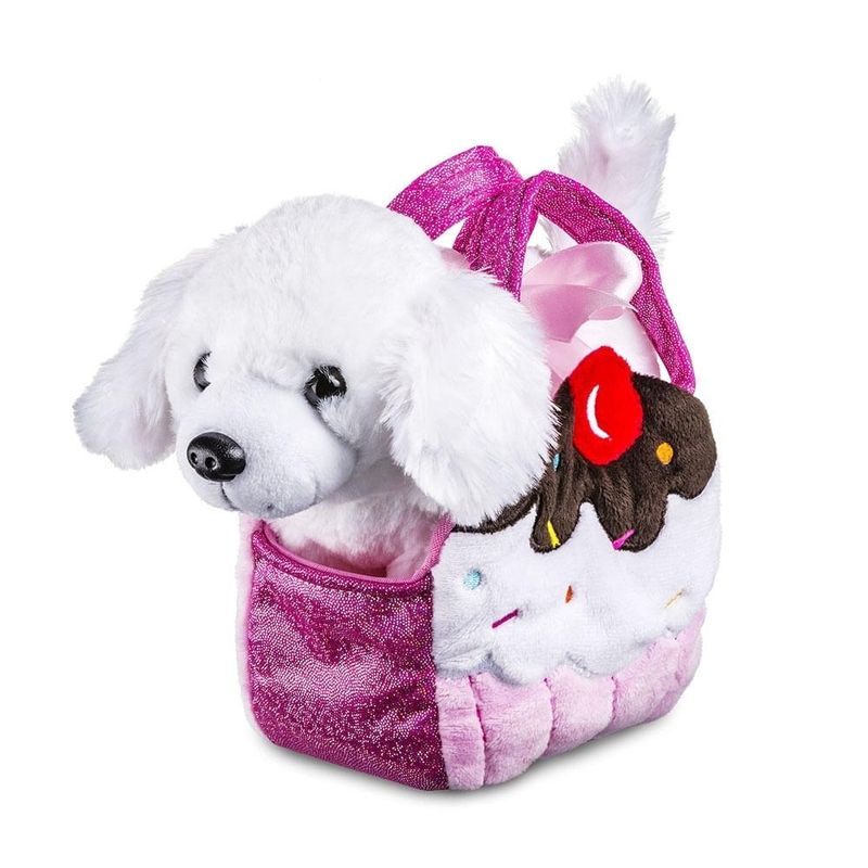 Pelúcia cutie handbags poodle rosa multikids - br1716