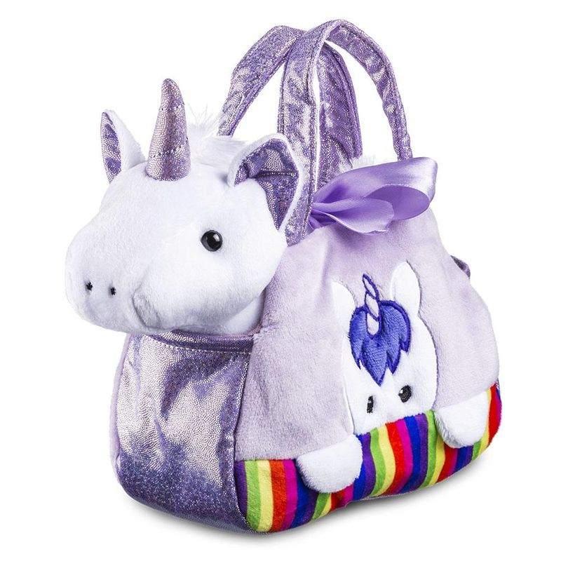 Pelúcia cutie handbags unicórnio roxo multikids - br1712