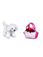 Pelúcia cutie handbags poodle rosa multikids - br1716