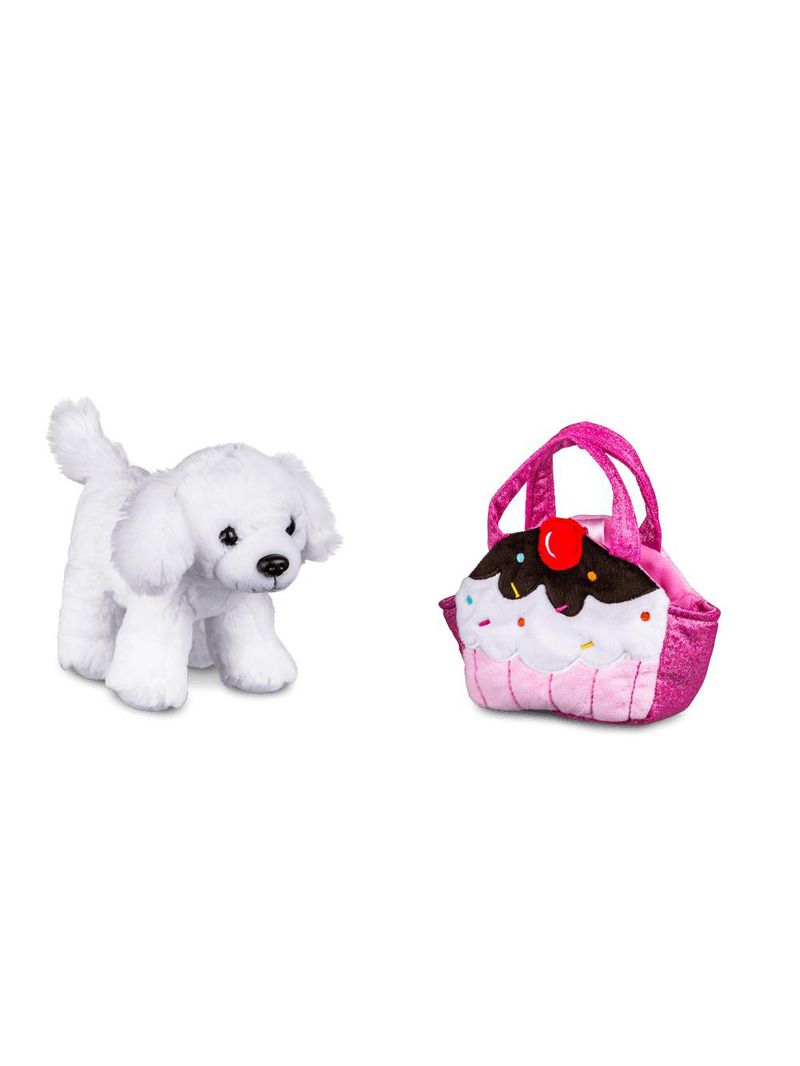 Pelúcia cutie handbags poodle rosa multikids - br1716
