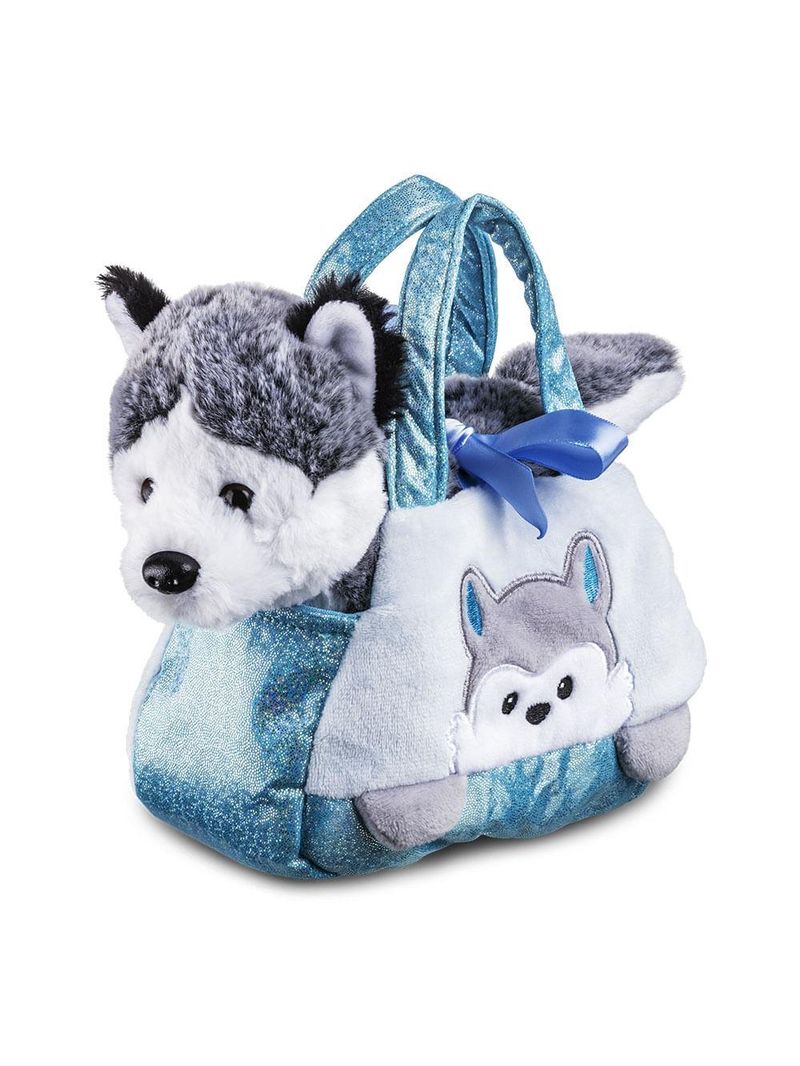 Pelúcia cutie handbags husky azul multikids - br1713