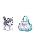 Pelúcia cutie handbags husky azul multikids - br1713
