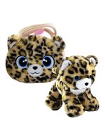 Pelúcia cutie handbags leopardo deluxe bolsa e pelúcia multikids - br2224