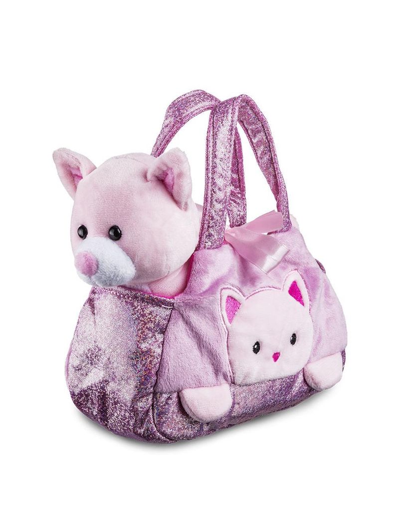 Pelúcia cutie handbags gato rosa multikids - br1715